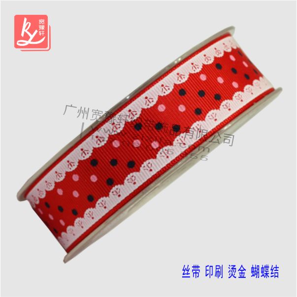 8分大紅色羅紋帶印黑白點(diǎn)和曲線